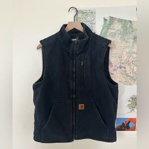 vintage sherpa lined carhartt vest